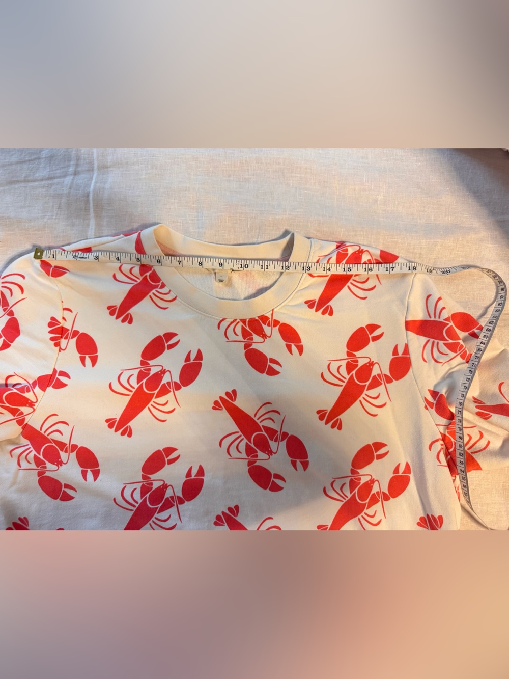 Boden Women's Off White Ref Lobster Print Sweatshirt. Size Large - Picture 15 of 15